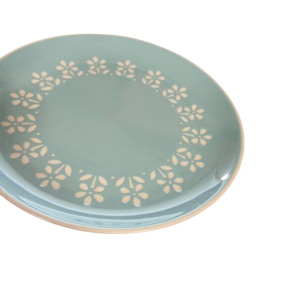 Harkerware Oven Dishwasher Proof Blue Floral 7" Round Plates Small Set of 2 - Picture 6 of 16